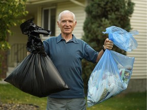 Southwest Edmonton resident John Twyman advocates that people who throw out less garbage should pay less for garbage collection.