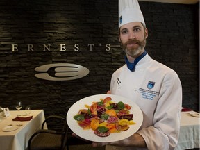 Executive chef Michael Hassall is hosting a plant-based meal at Ernest's on the NAIT campus.