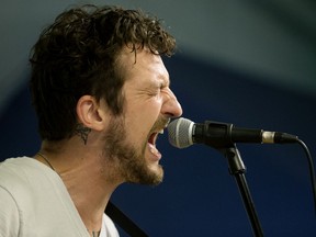 British singer Frank Turner performs at Boyle Street Community Services, 10116 105 Ave., ahead of his show at the Winspear Centre, in Edmonton on Tuesday, Sept. 11, 2018.