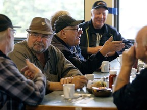 Members of the retirees' association of the International Association of Machinists and Aerospace Workers meet weekly at Pat and Mike's, located in the Westgate Business Park.