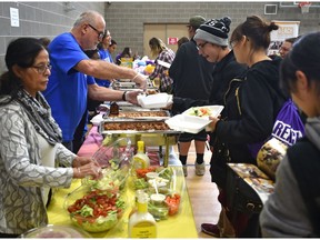 Warm meals were served during the annual YEG Youth Connect, a one-day event that connects youth ages 13-29 with social agencies, essential services and outreach groups at the YMCA Welcome Village in the downtown Boyle Street Plaza. In addition, participants received free haircuts, clothing, transit tickets and other resources on Thursday, Sept. 20, 2018.