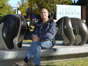 A recognition ceremony was held for artist Stewart Steinhauer and his family at his granite sculpture Mother Bears Pray For Earth Healing at the University of Alberta's Campus Saint-Jean on Tuesday, Sept. 25, 2018.