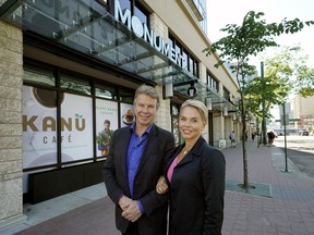 Sherry (right) and George Schluessel (left) are owners of the Mayfair on Jasper, a residential and commercial building on Jasper Avenue and 108 Street, where American chef Matthew Kenney will be opening a new plant-based restaurant where the former Monument Cafe was located.