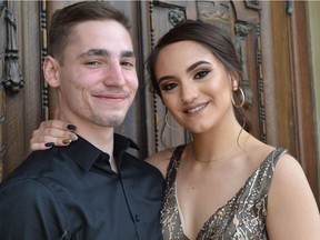 Brayden Hoblak, 19, left, died on Wednesday, Aug. 29, 2018, in a crash on the Low Level Bridge when he lost control of his car and crashed into a support pillar. He's pictured with his girlfriend, Alicia Schlitter.