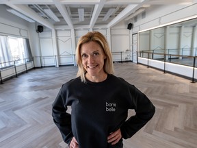 Kristi Stuart, co-founder of Barre Belle, a successful fitness studio that blossomed out of Calgary’s downtown core.