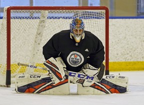 Shane Starrett at Edmonton Oilers training camp in Edmonton on Wednesday, Sept. 19, 2018.