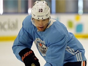 Scottie Upshall at Edmonton Oilers training camp in Edmonton on Wednesday September 19, 2018.