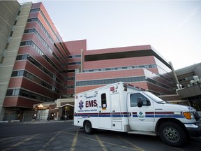 The exterior of the University of Alberta Hospital, in Edmonton.