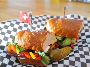 The Matterhorn sandwich is a satisfying morsel from Swiss 2 GO in Beverly.