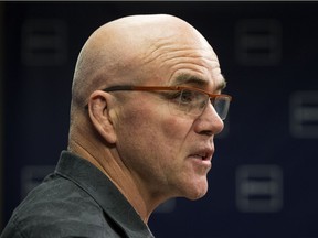 David Aitken, branch manager of community standards,  speaks to the media during a news conference on  Tuesday. Oct. 24, 2018 at city hall after the City of Edmonton and four employees were charged with regulatory offences under the Animal Protection Act in relation to the deaths of three cats.