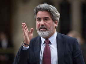 Minister of Canadian Heritage and Multiculturalism Pablo Rodriguez responds to a question during Question Period in the House of Commons Friday October 19, 2018 in Ottawa.