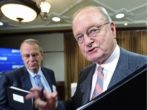 EDMONTON, ALBERTA: MAY 08, 2009 --  EPCOR board chair Hugh Bolton of directors speak to the media about EPCOR Utilities announced its plans to create Capital Power Corporation, a power generation company that will be headquartered in Edmonton. May 08, 2009.