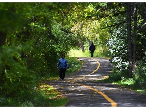 Edmonton's river valley trail system is now 16 kilometres longers, with new trails opened in the northeast.