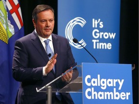 UCP Leader Jason Kenney speaks at a Calgary Chamber luncheon in downtown Calgary on Tuesday, Oct. 9, 2018.