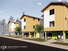 Redemptive Developments, a social enterprise business off-shoot of the Jasper Place Wellness Centre, is proposing these three 12-unit supportive housing buildings for Glenwood. They hope it's a model that can be replicated on 50-foot lots near transit across Edmonton.