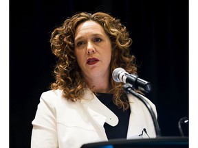 Environmental activist Tzeporah Berman talks her concerns with the Trans Mountain pipeline and our reliance on fossil fuels during a teachers conference for social studies, Indigenous education, and environmental and outdoor education teachers on Saturday, Oct. 13, 2018 in Edmonton.