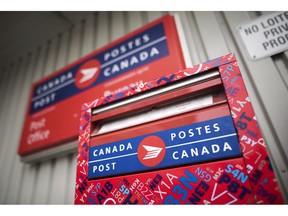A mail box is seen outside a Canada Post office in Halifax on Wednesday, July 6, 2016. Salvation Army national director of marketing and communications John McAlister says the recent Canada Post strike is to blame for a 40 per cent decline in the number of donations its direct mail program has received so far.