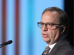 Steve Laut, president of Canadian Natural Resources, speaks at the 2018 Global Business Forum in Banff on Sept. 28, 2018.