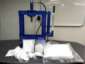 A piece of equipment seized from an Edmonton stash pad. Edmonton Police Service