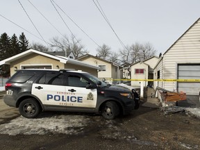 Homicide detectives investigating a suspicious death at a home on March 26, 2018. Edmonton had Canada's third-highest homicide rate in 2017, according to a new Statistics Canada report.