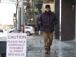 A freezing rain warning has been issued for Edmonton and surrounding areas as a cold front moves through the region Sunday.