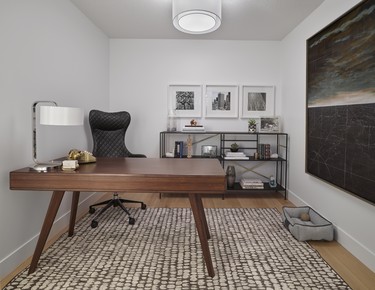 At almost 1,650 square feet, Upper West Side units are larger than some detached homes. The artful design of this floor plan feels intimate and warm near the entrance, with close connections to the rest of the condo.