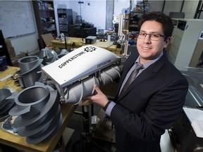 Nicolas Olmedo is the President and founder of Copperstone Technologies Ltd. Copperstone Technologies (CST) offers Autonomous Amphibious Robots for environmental monitoring. They are used for bathymetric surveys, measuring soil properties, and geotechnical investigations.Taken on Monday, Nov. 26, 2018, at the University of Alberta in Edmonton.