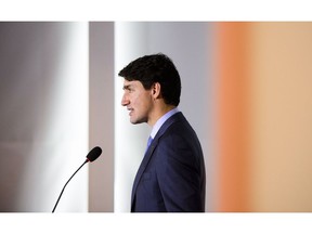 Prime Minister Justin Trudeau delivers short remarks during the Women's Economic Empowerment Conference in Buenos Aires, Argentina, on Thursday, Nov. 29, 2018.