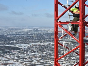 A view from the 69th floor of the Stantec Tower, looking out on Edmonton's northwest.