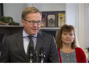 Education Minister David Eggen speaks at Garneau School as he announces the new K-4 curriculum on Friday, Dec. 14, 2018, in Edmonton.