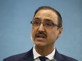 Minister of Natural Resources Amarjeet Sohi takes part in a press conference where the Federal government announced $1.6 billion in support for Canada's oil and gas sector, at NAIT in Edmonton Tuesday Dec. 18, 2018.