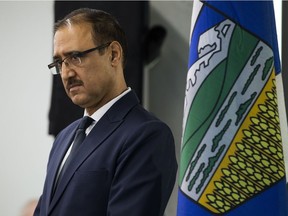 Natural Resources Minister Amarjeet Sohi at a news conference where the federal government announced $1.6 billion in support of Canada's oil and gas sector at NAIT in Edmonton on Tuesday, Dec. 18, 2018.