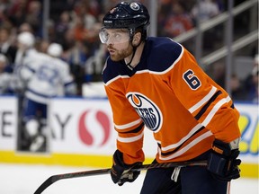 Edmonton Oilers' Adam Larsson (6) during second period NHL action against the Tampa Bay Lightning at Rogers Place, in Edmonton Saturday Dec. 22, 2018. Tampa Bay won 6-3. Photo by David Bloom