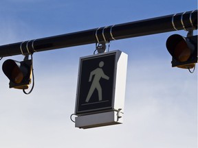 The crosswalk at 106 Street and Whyte Avenue is seen in Edmonton, Alta. File  photo.