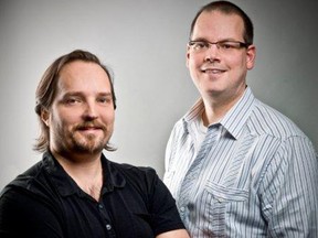 BioWare co-foundersand Greg Zeschuk (left)  and Ray Muzyka  announced they would be retiring from the fortuitous Edmonton video game development firm on Tuesday, September 18, 2012. PHOTO SUPPLIED