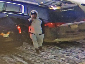 Grande Prairie RCMP are searching for a man involved in an armed robbery that took place in the northern Alberta town on Sunday, Dec. 16, 2018.