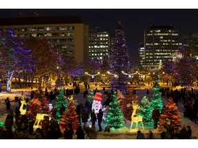 Premier Rachel Notley, Speaker ,not pictured was on hand for the annual holiday light-up at the legislature on Tuesday, Dec. 4, 2018, in Edmonton.