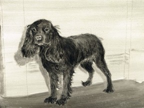 Black Spaniels Forever by Dana Holst, part of her ongoing Drawing a Day series.