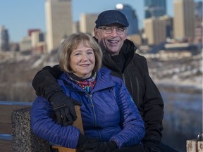 Derek Drager and wife Teresa Drager near their home in Strathearn on Dec. 18, 2018.. Derek Drager has had two liver transplants in the last six years.