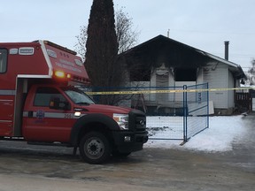 The blaze broke out at the 16608 90 Ave. group home caught just before 1:44 a.m.