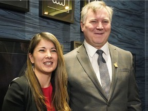 Indigenous Tourism Alberta executive director Tarra Wright Many Chief, left, and Indigenous Relations Minister Richard Feehan at a news conference to announce an initiative to increase Indigenous tourism in Alberta on Tuesday Dec. 11, 2018 at the River Cree Resort and Casino in Edmonton.