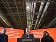 Minister of Education, David Eggen providing update on the modernizing schools construction like here at Ross Sheppard High School that is still underconstruction in Edmonton, January 9, 2019. Ed Kaiser/Postmedia