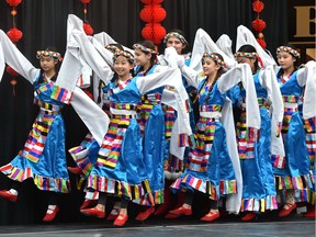 Students from Meyonohk School joined some 300 performers to kick-off the Chinese New Year of the Pig celebrations at Bonnie Doon Mall in Edmonton on Jan. 26, 2019.