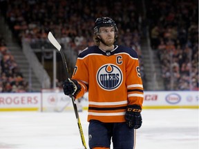 Edmonton Oilers' Connor McDavid (97) during third period NHL action against the Tampa Bay Lightning at Rogers Place, in Edmonton Saturday Dec. 22, 2018. Tampa Bay won 6-3.