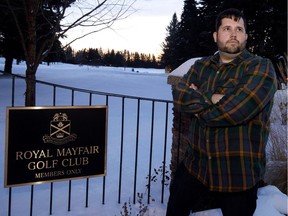 Michael Janz, a member of the group Friends of the Park, at the Royal Mayfair Golf Club, 9450 Groat Road, on Monday Jan. 7, 2019. The Friends of the Park are calling for a public consultation process as the Royal Mayfair Golf Club renegotiates its lease.