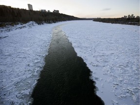 Ice on the North Saskatchewan River, in Edmonton Tuesday Jan. 8, 2019.