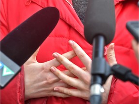 Former MLA Don MacIntyre  pleaded guilty to a sexual interference charge involving a minor in Red Deer court on Friday, Jan. 11, 2018. The victim, who cannot be identified, spoke to reporters outside the courthouse.