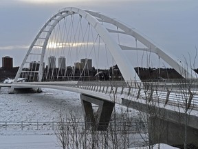 The Walterdale Bridge in Edmonton, January 18, 2019.