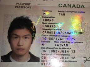 Passport photo of former Vancouver realtor Howard Chong, who is wanted on a Canada wide warrant for alleged fraud.