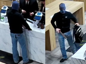 Photos of the suspect in the Cold Lake pot store robbery.
